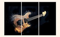 Elektrická kytara v ohni