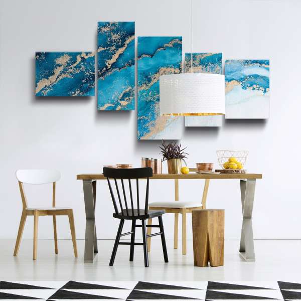 Mramorový inkoust - modrý