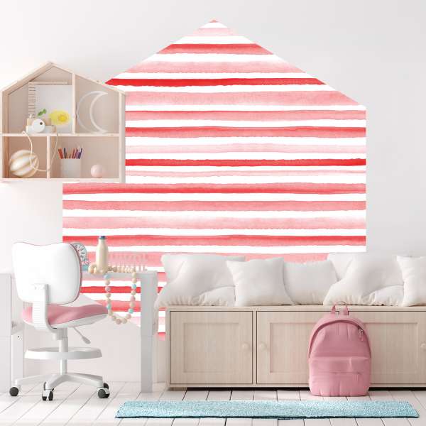 Hravá červená akvarelová čára