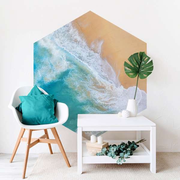 Pohled shora na pobřeží