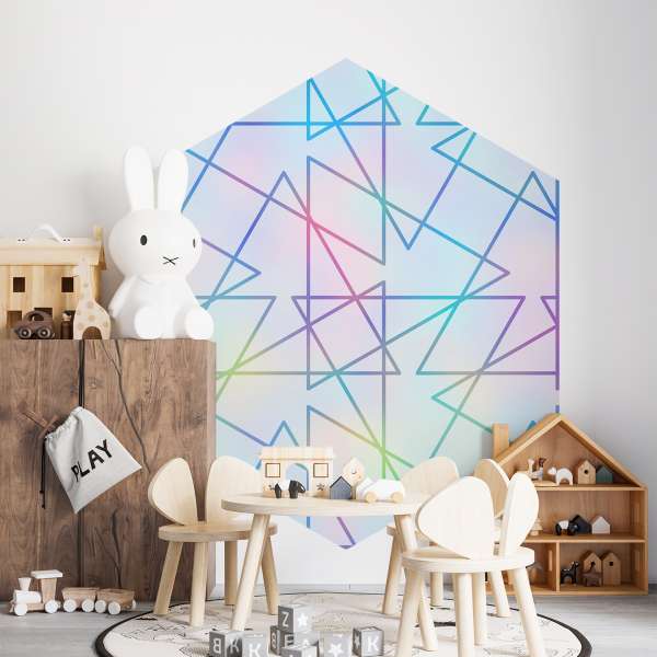 Neonová trojúhelníková fantazie