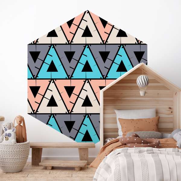 Barevný tribal vzor v etnickým stylu