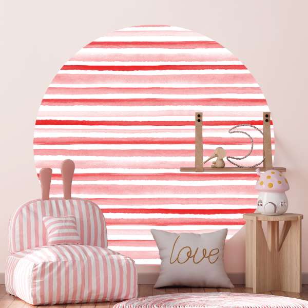 Hravá červená akvarelová čára