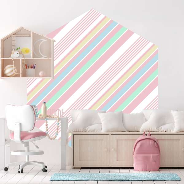 Šikmé pastelové pruhy