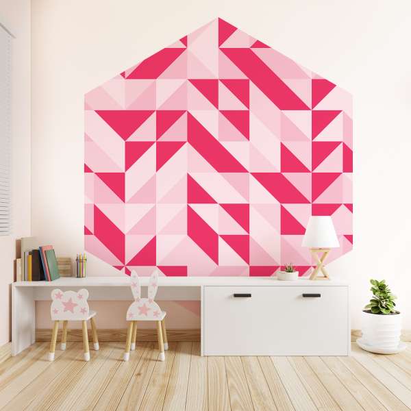Růžový geometrický sen