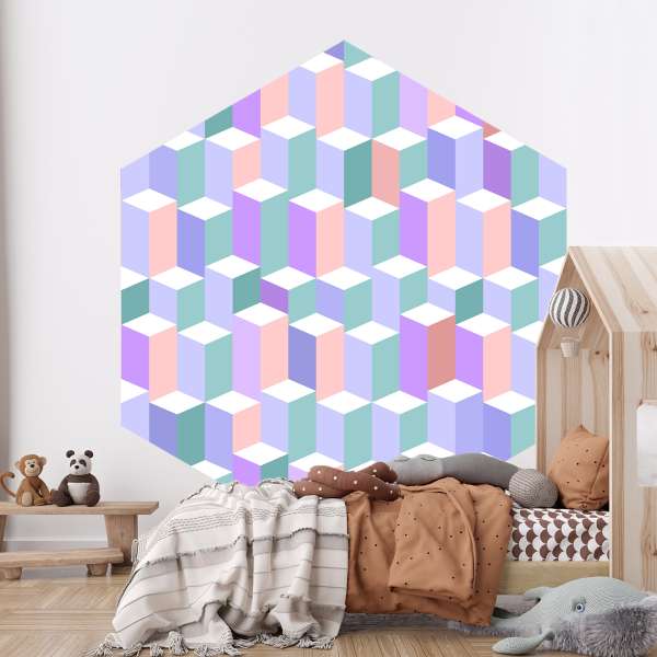 Barevné kostky v pastelových tónech