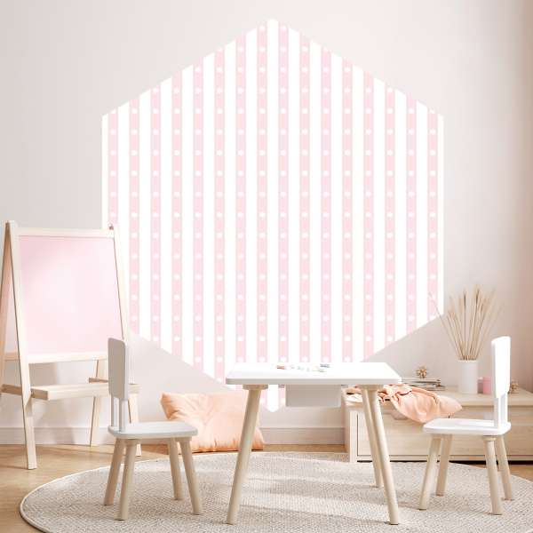 Puntíkované růžové pruhy