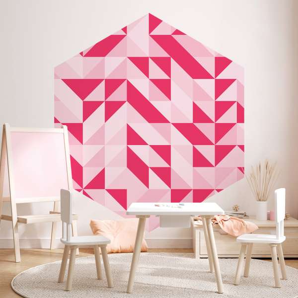 Růžový geometrický sen