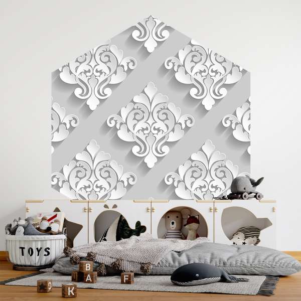 Barokní vzor v šedi