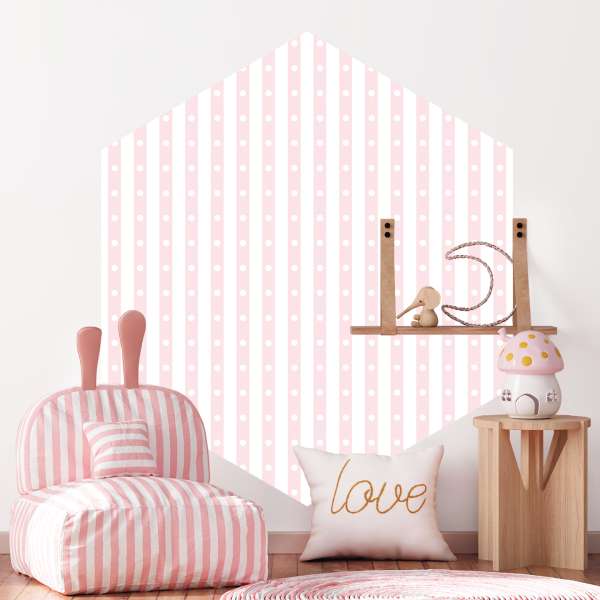 Puntíkované růžové pruhy