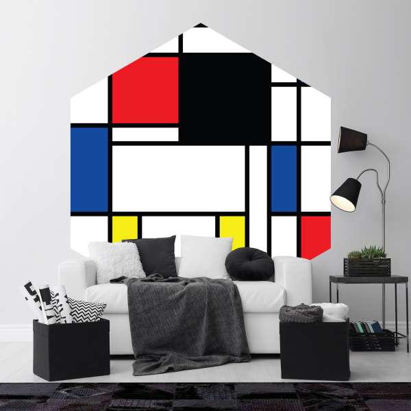Abstrakce ve stylu Mondrian