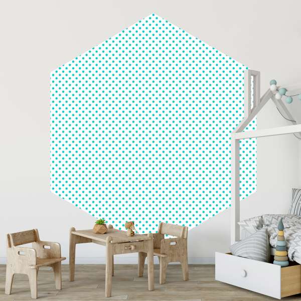 Drobné tyrkysové tečky