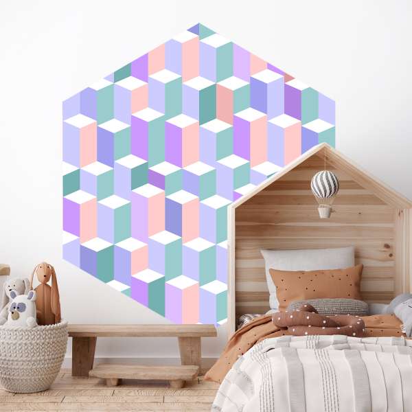 Barevné kostky v pastelových tónech