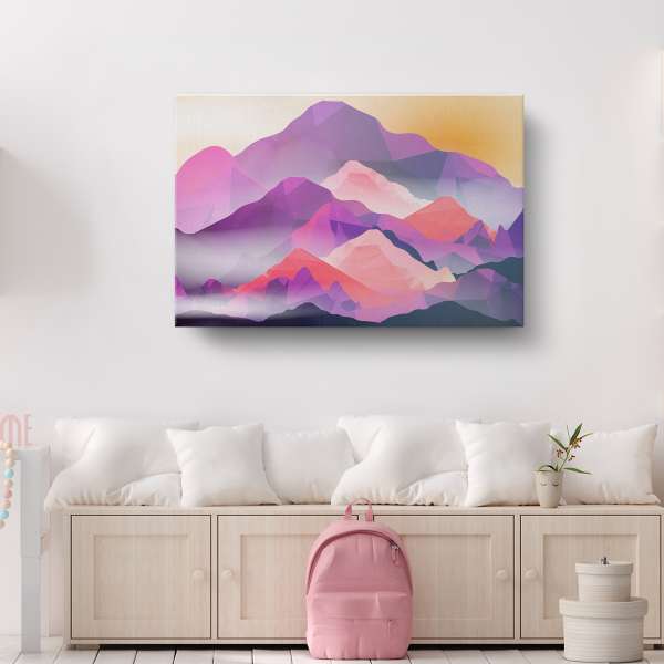 Polygonální hory - grafická ilustrace