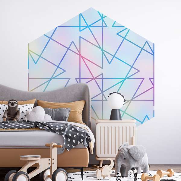 Neonová trojúhelníková fantazie