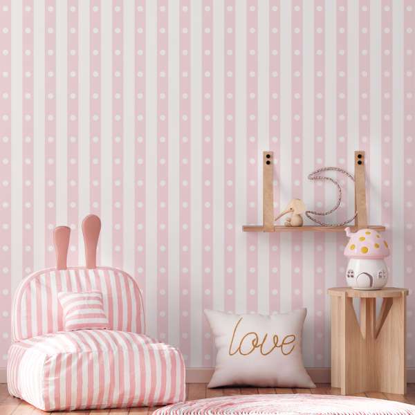 Puntíkované růžové pruhy