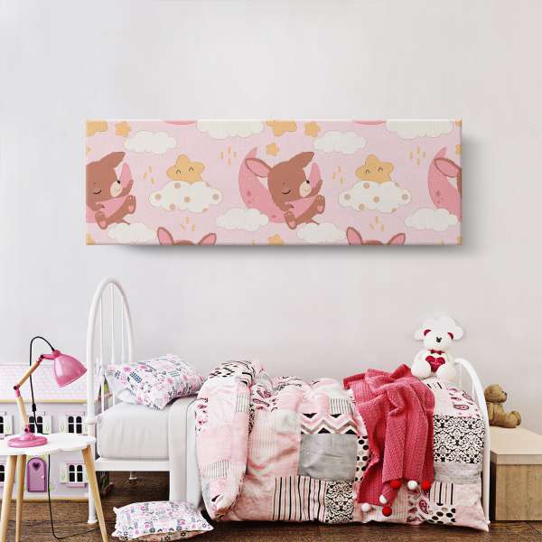 Klokan v oblacích - ilustrace