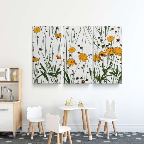 Vzor se žlutými květy