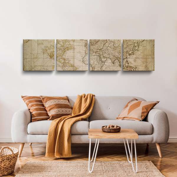 Stará mapa světa s kompasem