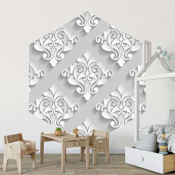 Barokní vzor v šedi