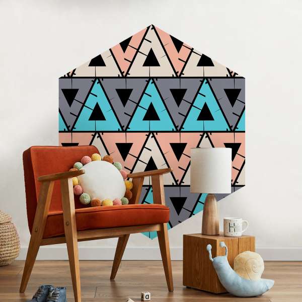 Barevný tribal vzor v etnickým stylu