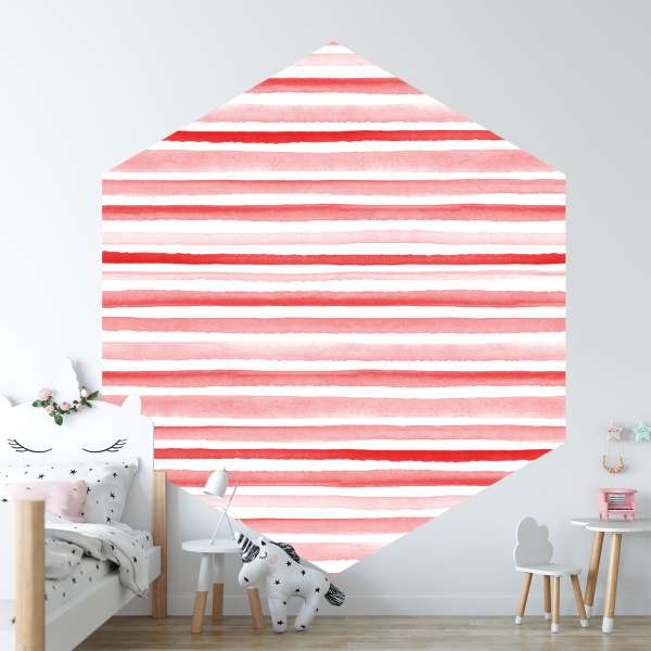 Hravá červená akvarelová čára