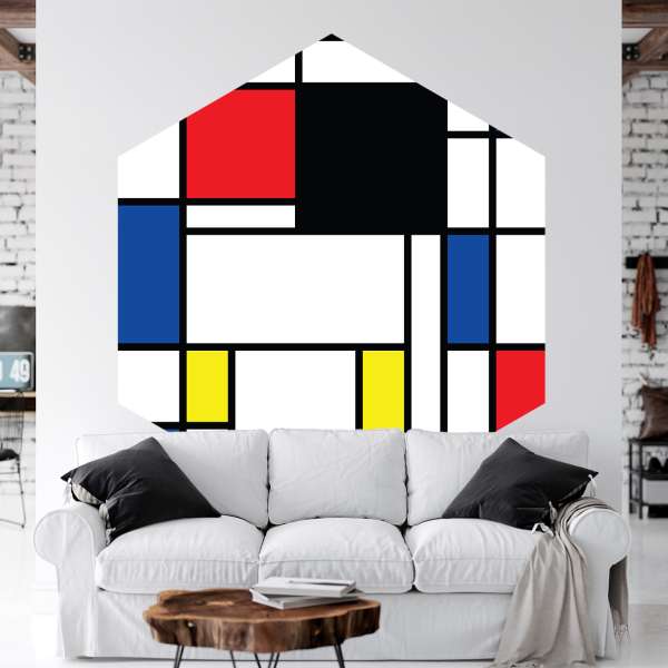 Abstrakce ve stylu Mondrian