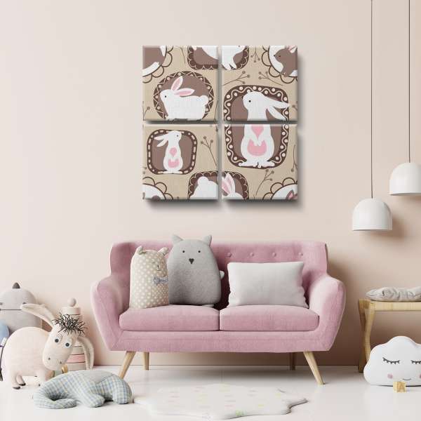 Roztomilí králíčci - vzor